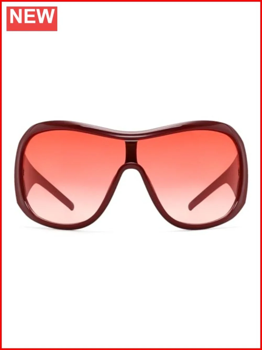 Oversized Wraparound Sunglasses for Women UV Protection Retro Shield Shades